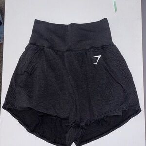 Gymshark Black Athletic Shorts High-Waisted Design